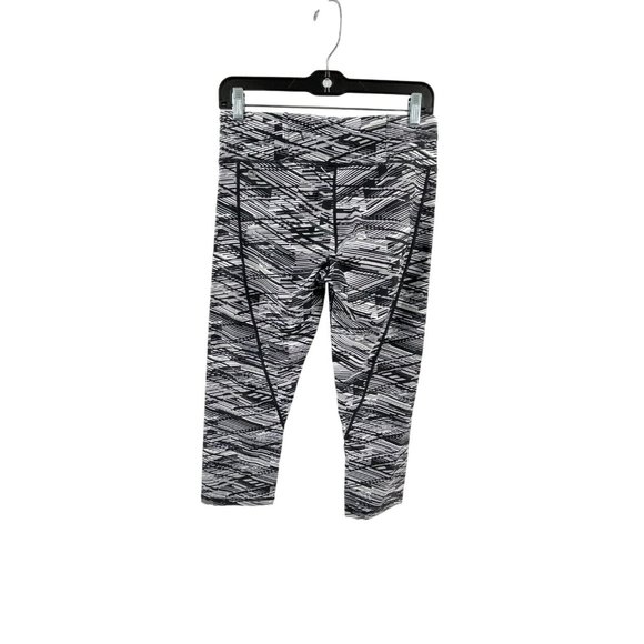 Fabletics Women's Black White Striped Pull On Stretch Activewear Leggings Size S - Picture 3 of 14